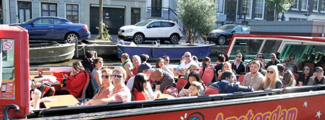 Hop on Hop off Boat Amsterdam Canals Unlimited Sightseeing A Hop on Hop off Boat on the Amsterdam Canals for Unlimited Sightseeing
