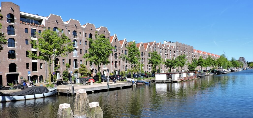 Amsterdam famous canal Entrepotdok